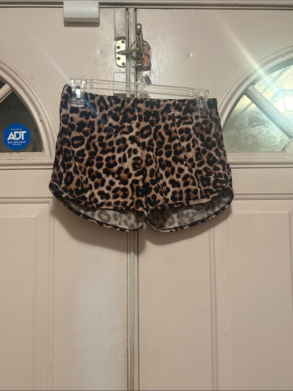 Leopard Print Women’s Lounge Shorts - Brown